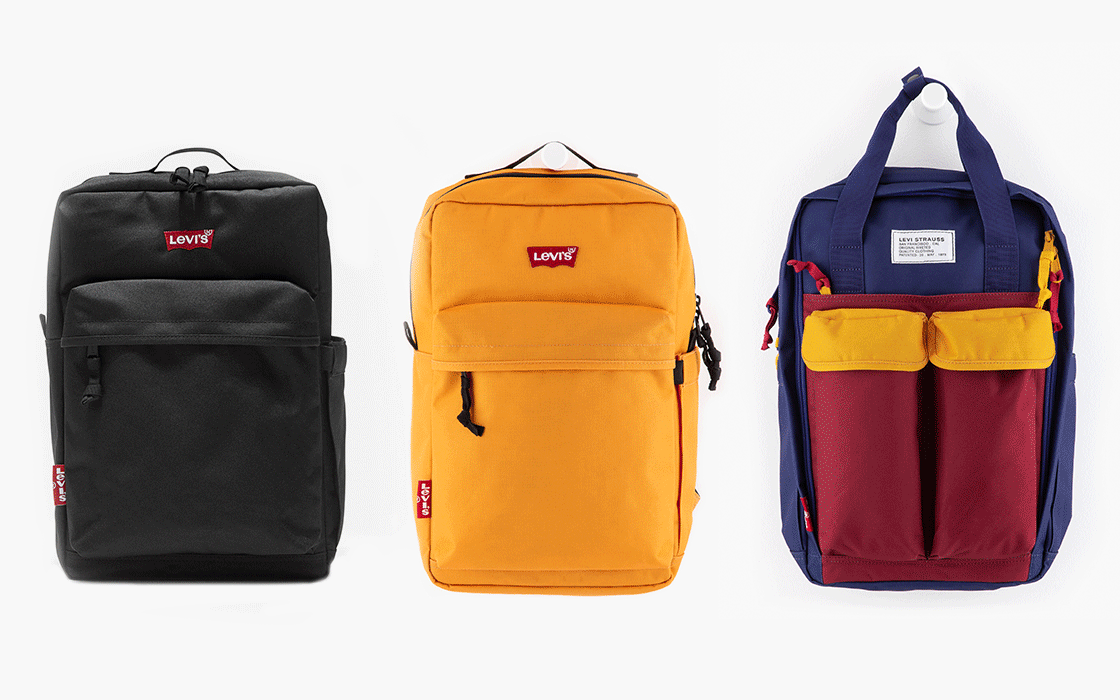 We made these backpacks out of recycled plastic - Levi's