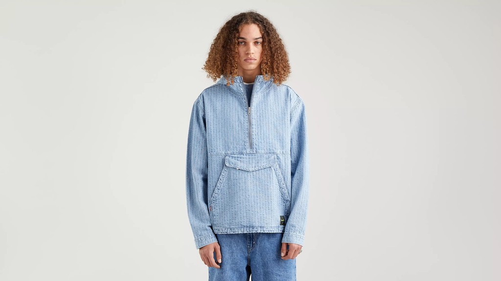 トップス Lafayette Washed Denim Anorak Jacket Distressed Denim Anorak Jacket - Light Wash | Fashion Nova