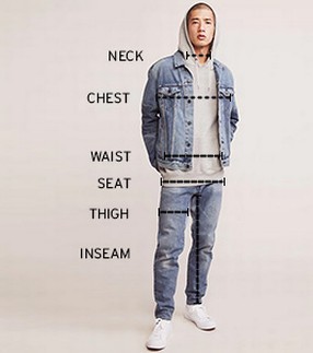 Men's Size Guide - Levi's