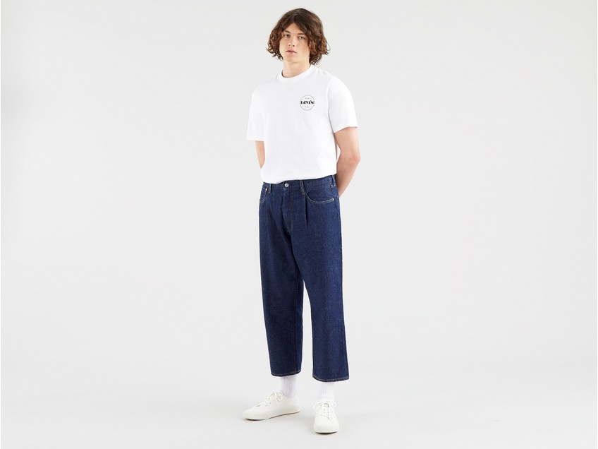 Levi's stay loose pleated crop jeans clearance