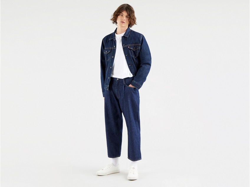 Stay loose pleated crop jeans clearance