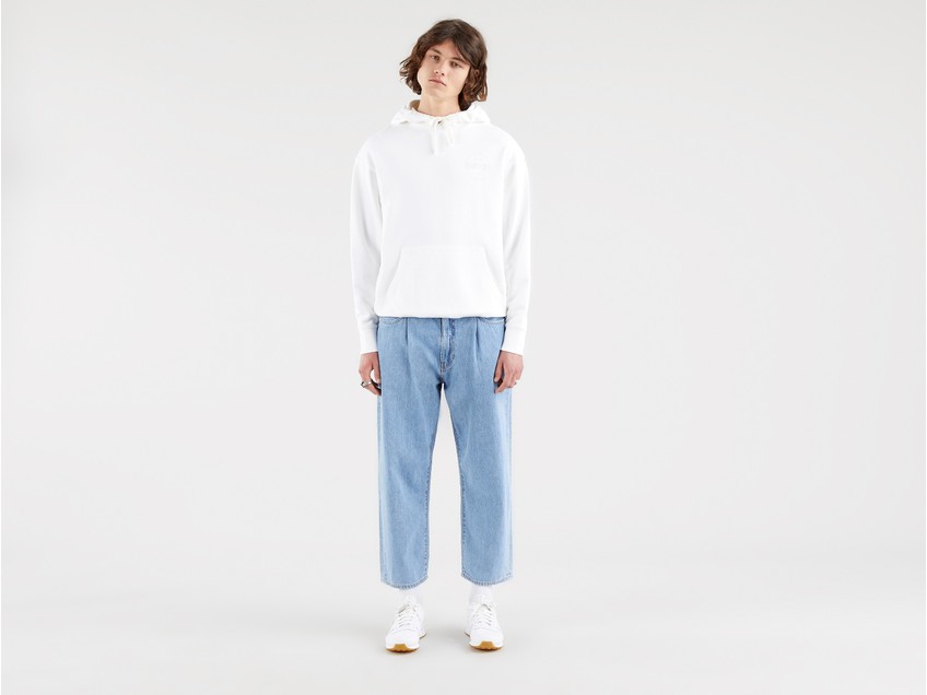 Levi's stay loose pleated crop jeans clearance
