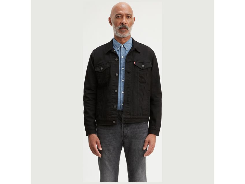 Levi trucker jacket black on sale