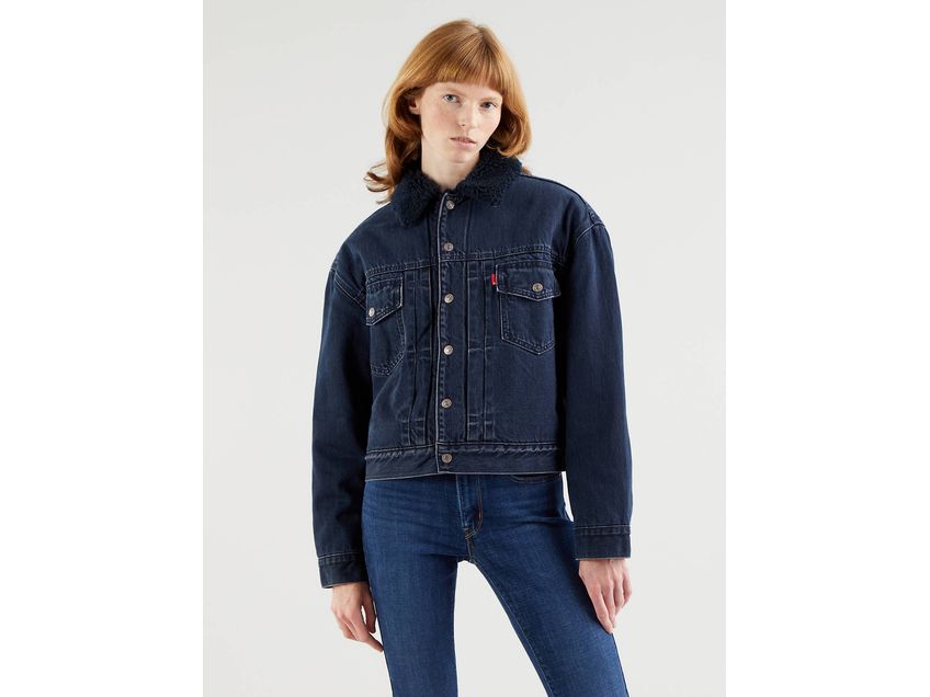 ジャケット・アウター herlipto Merseille Knit Jacket New Heritage Sherpa Trucker Jacket - Levi's