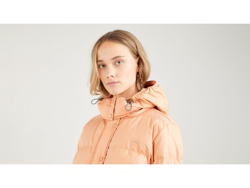 Short puffer coat online levis