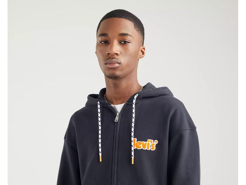 Relaxed Graphic Zip Up Hoodie Levi s