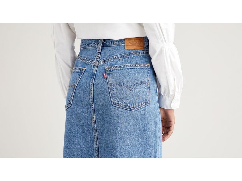 Midi skirt levis denim skirt top