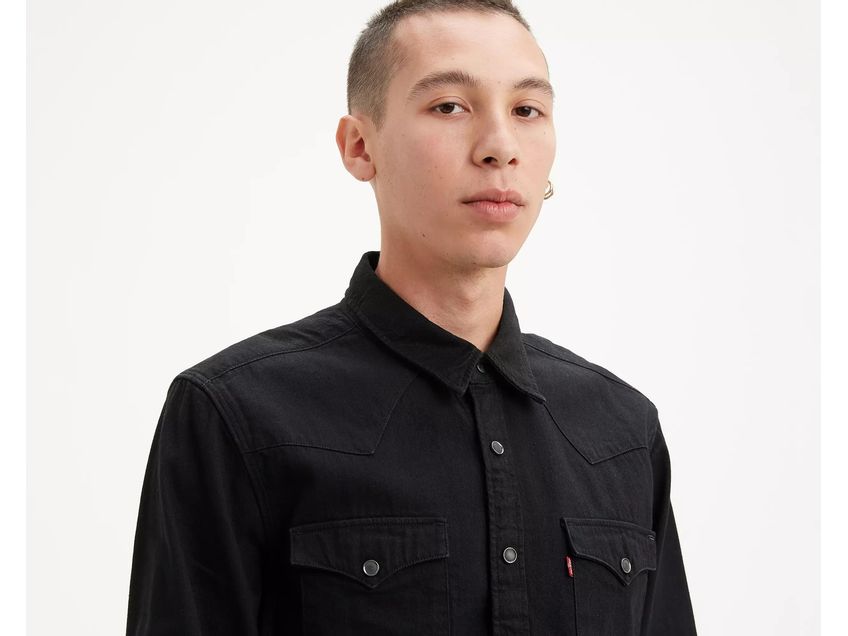 Levi's barstow western black cheap
