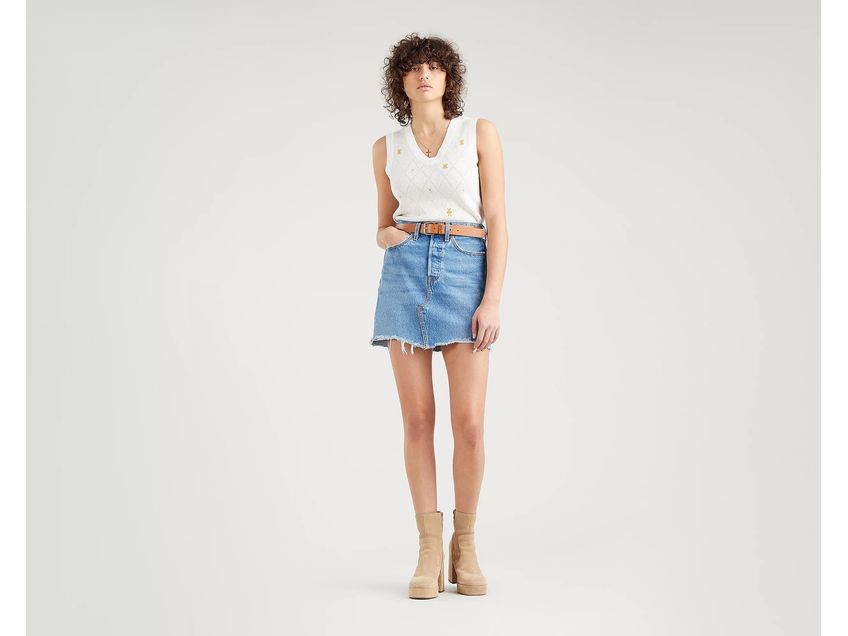 Levi's deconstructed skirt white clearance