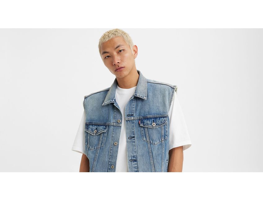 Mens trucker vest hot sale