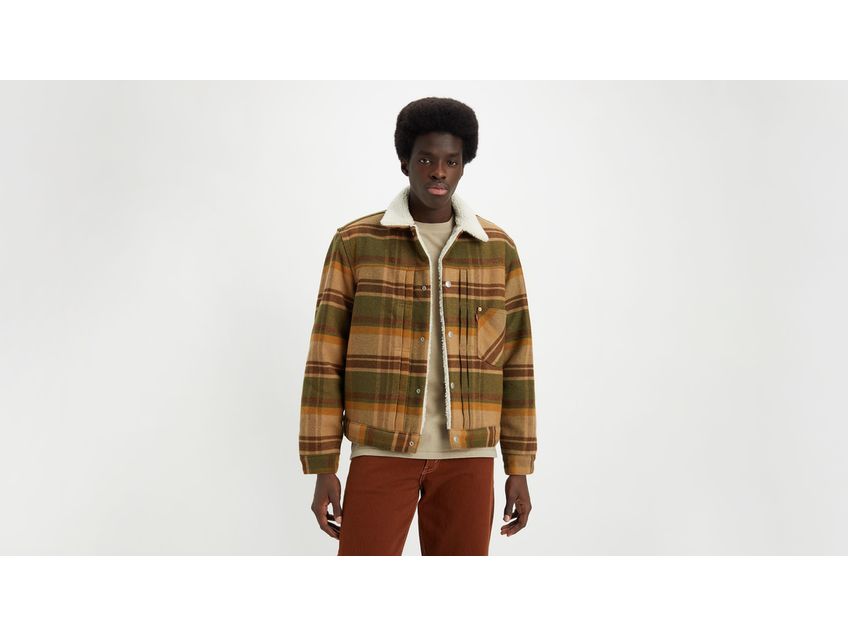 Levi's plaid sherpa trucker jacket 2025