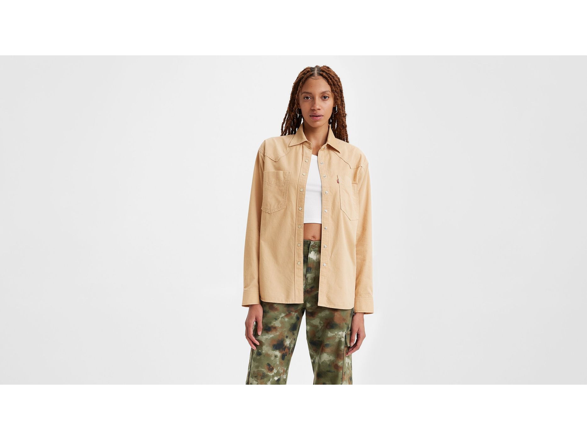 Levi's Damen Donovan Western Hemd – Zeitloses Button-Up Mit Spitzkragen & Doppeltaschen